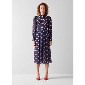 L.K. Bennett Cody Navy-Multi Heart Print Shrit Dress